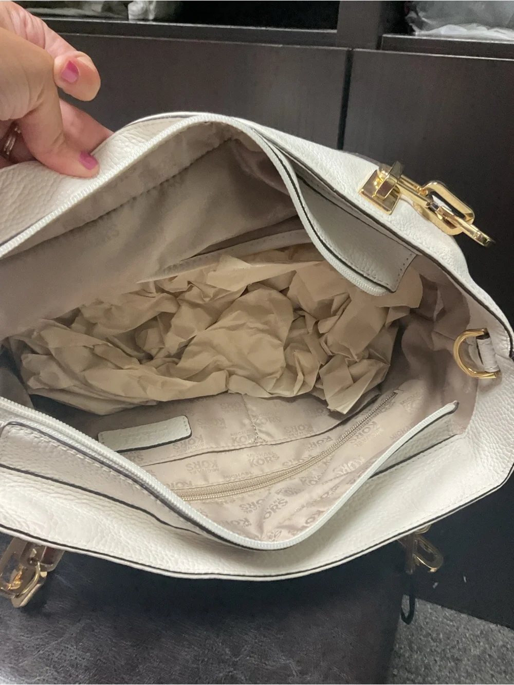 Michael Kors Brooke Pebbled Leather Shoulder Tote